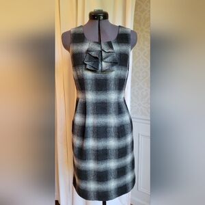 LOFT 0P Plaid, Wool Blend Dress
